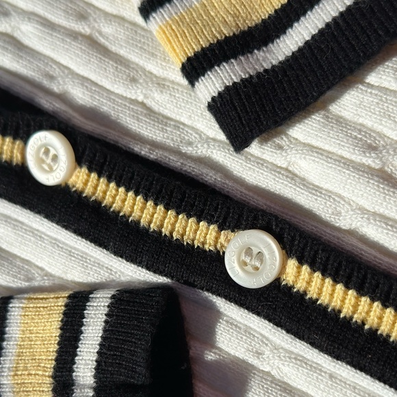 *Lizgolf by Liz Claiborne* Ivory Knit V-Neckline
Button Down Sweater/Cardigan - Picture 6 of 10